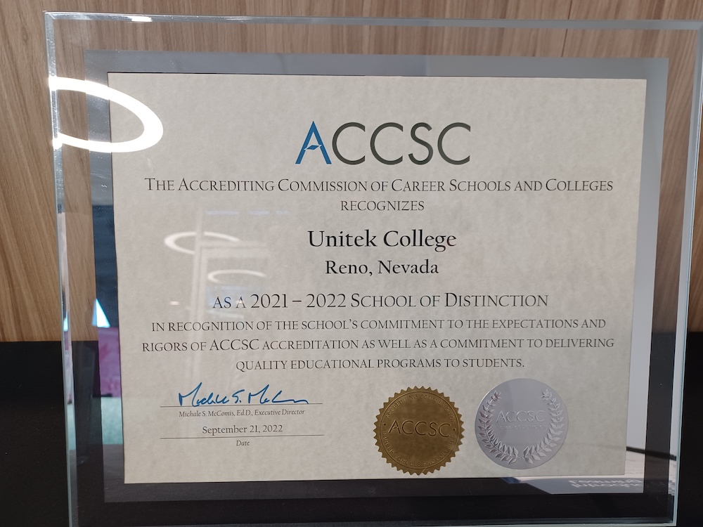 Unitek College to Receive School of Distinction Award in Nevada